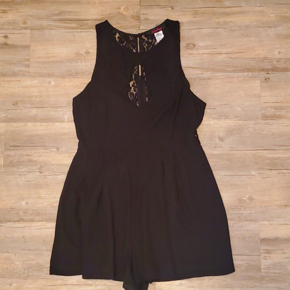 Lorena Rose Black Sweetheart Romper